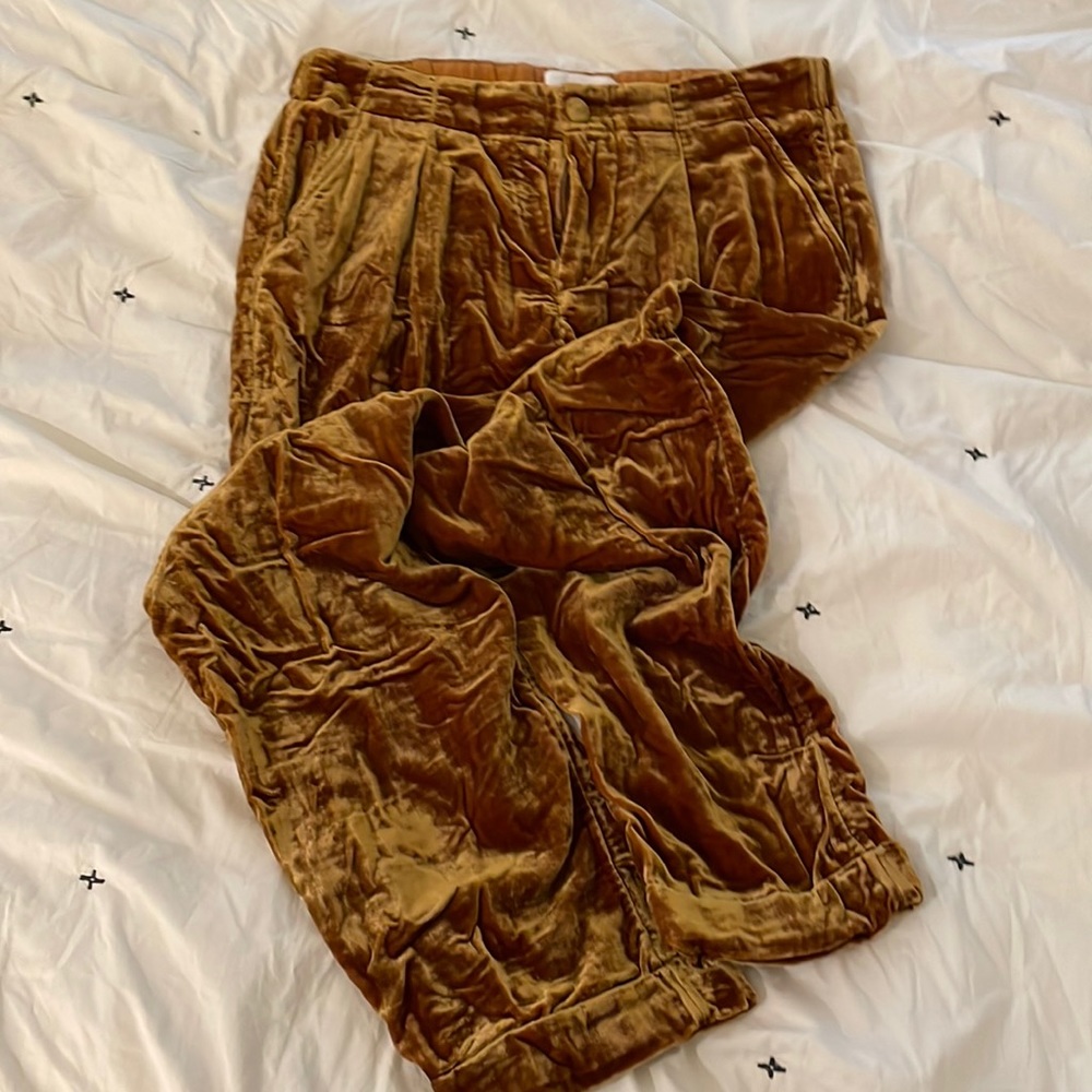 Anthropologie velvet trousers